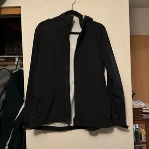 Black water proof rain jacket